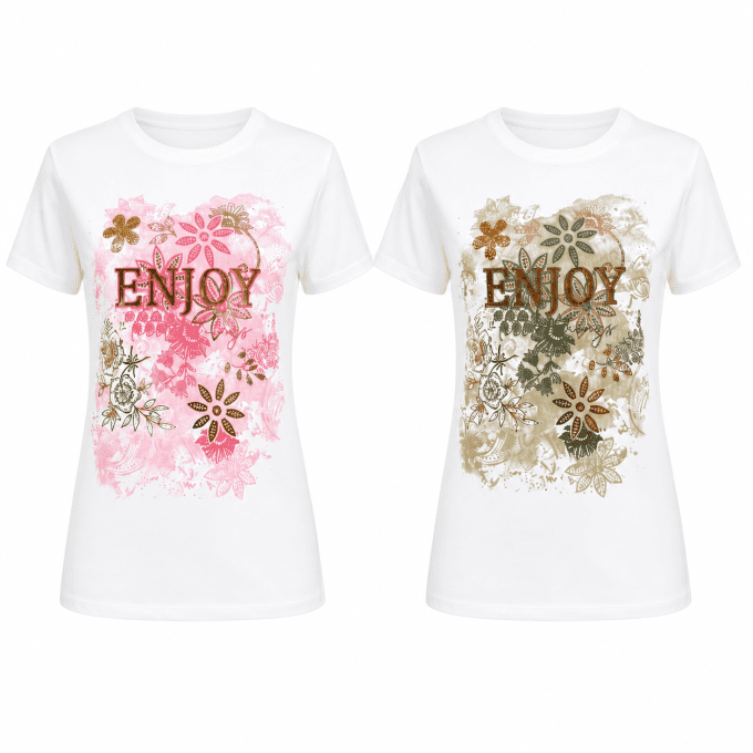 Tee-shirt motif design décontracté