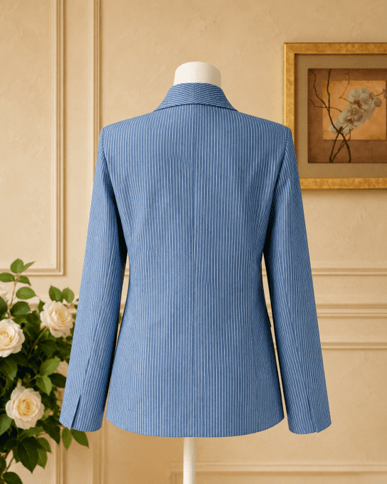 Blazer rayée bleu