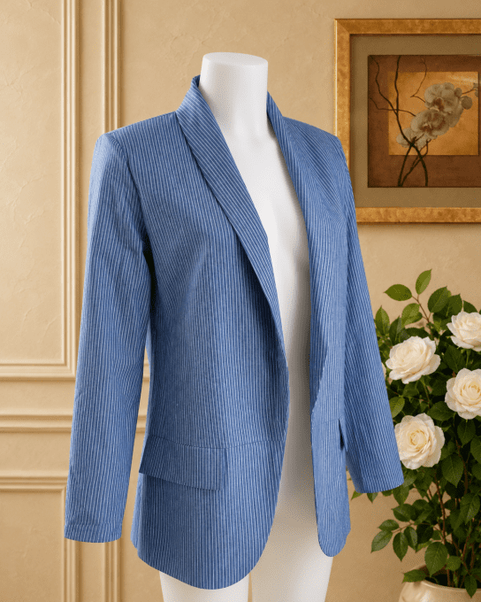 Blazer rayée bleu