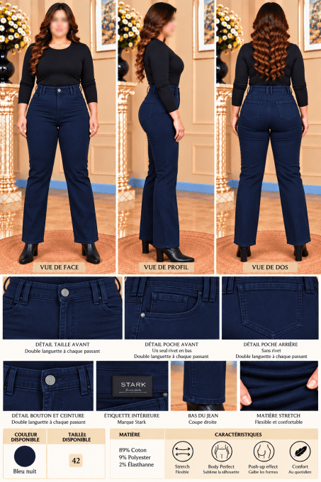 Jean Femme Bleu Nuit Body Perfect Stretch