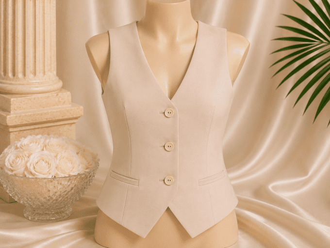 Gilet Tailleur Sans Manches Élégance