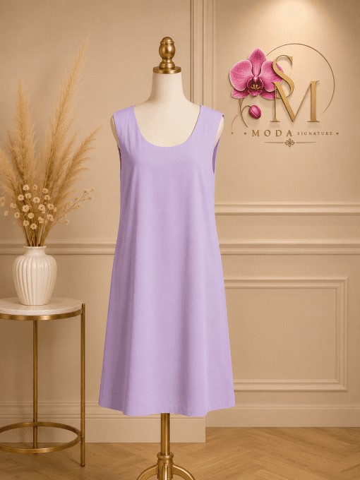 Robe Fluide Parme Élégance