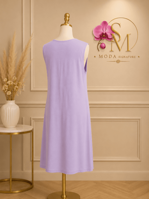 Robe Fluide Parme Élégance