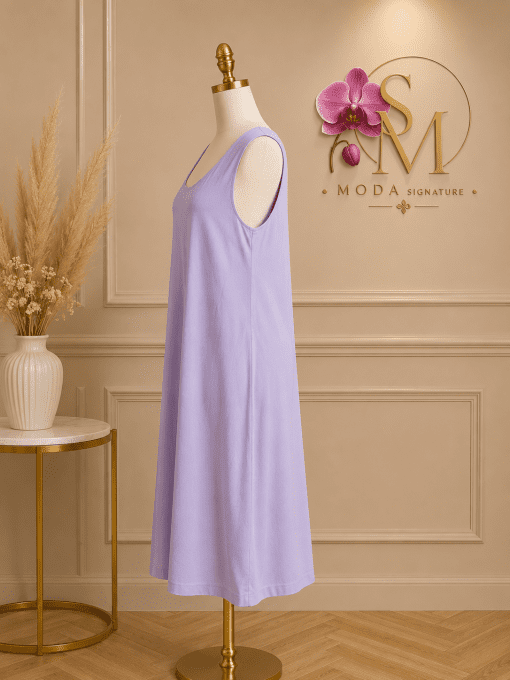 Robe Fluide Parme Élégance