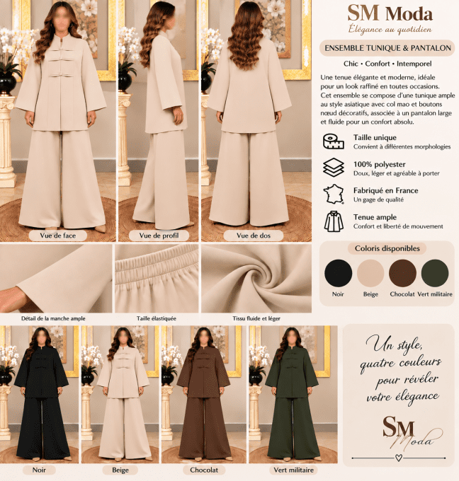 Ensemble chic oriental femme
