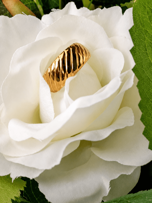 Bague dorée ajustable 