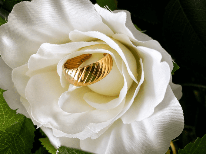 Bague dorée ajustable 