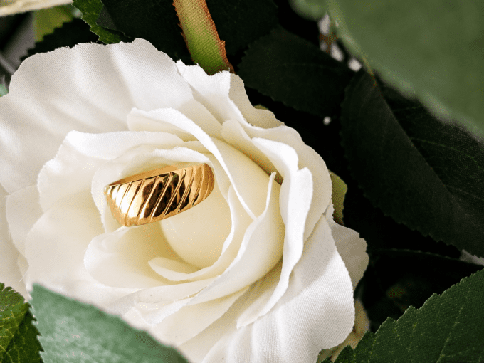 Bague dorée ajustable 