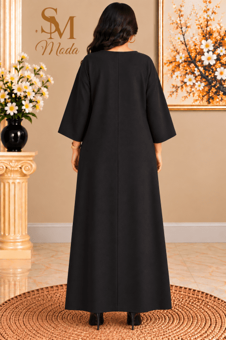 Robe longue noire femme 4XL