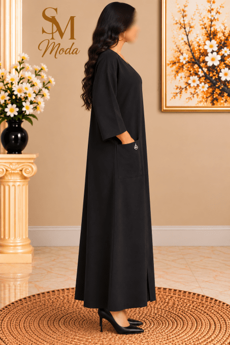 Robe longue noire femme 4XL