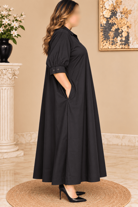 Robe longue chemise oversize chic