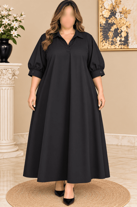 Robe longue chemise oversize chic