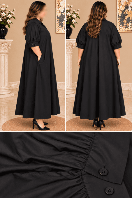 Robe longue chemise oversize chic