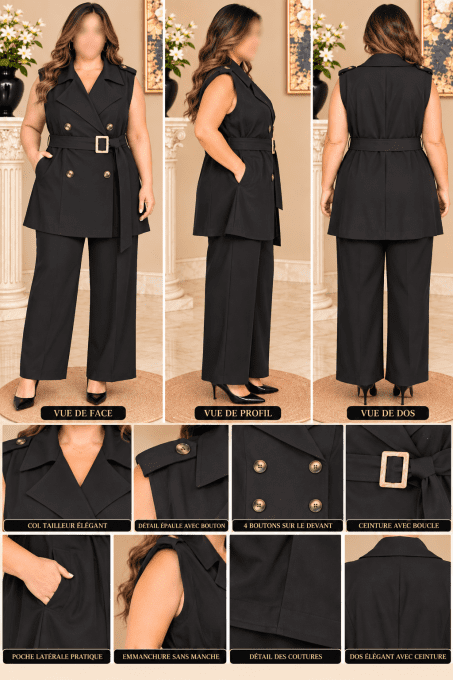 Veste blazer Tailleur Sans Manches 