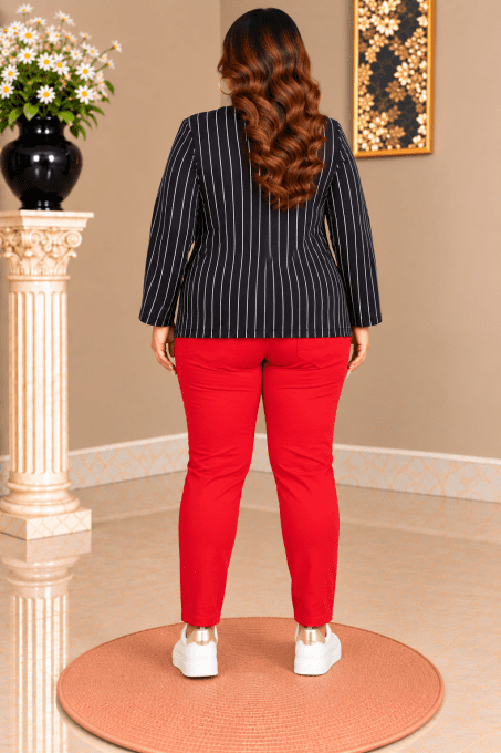 Jean rouge femme grande taille