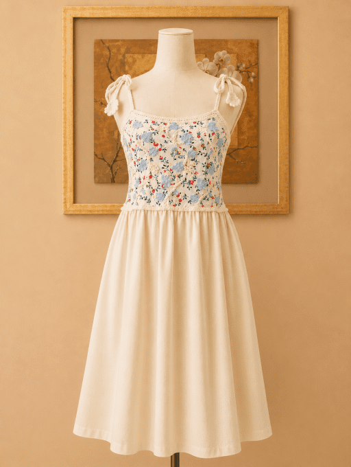 Robe crochet fleurie