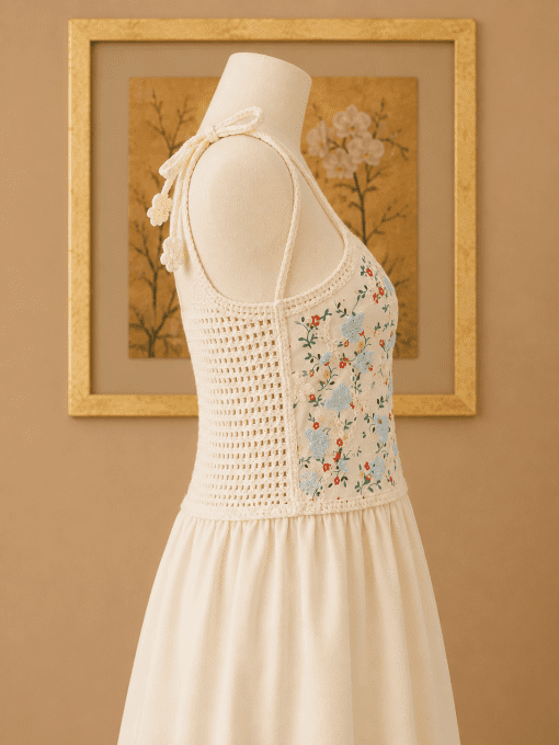 Robe crochet fleurie