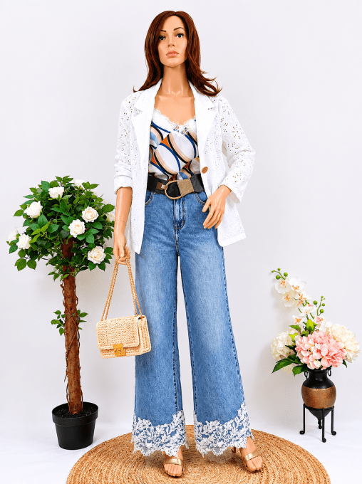 Blazer broderie anglaise