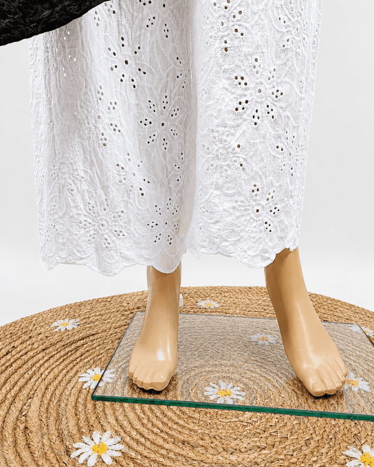 Pantalon broderie anglaise