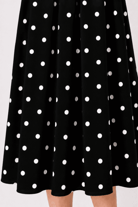 Robe pin-up noir a pois blanc