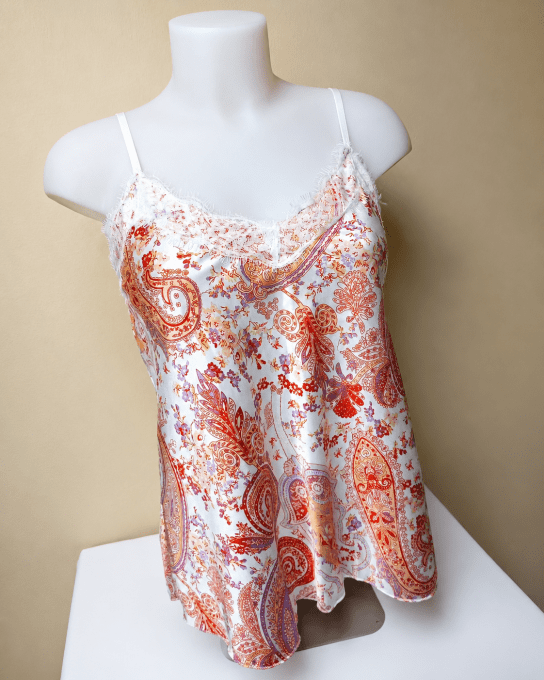 Débardeur en dentelle à motifs