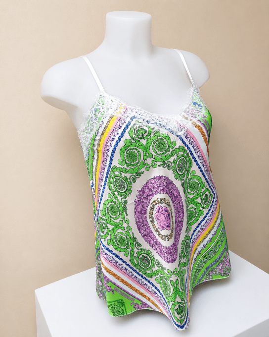 Débardeur en dentelle à motifs