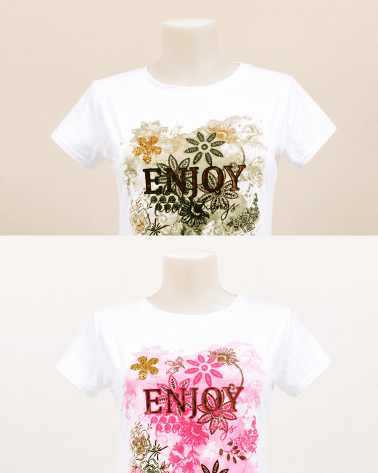 Tee-shirt motif design décontracté