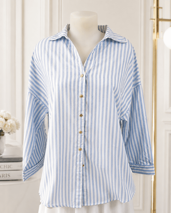 Chemise longue manche 3/4