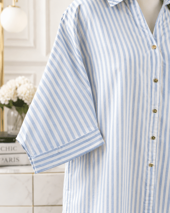 Chemise longue manche 3/4