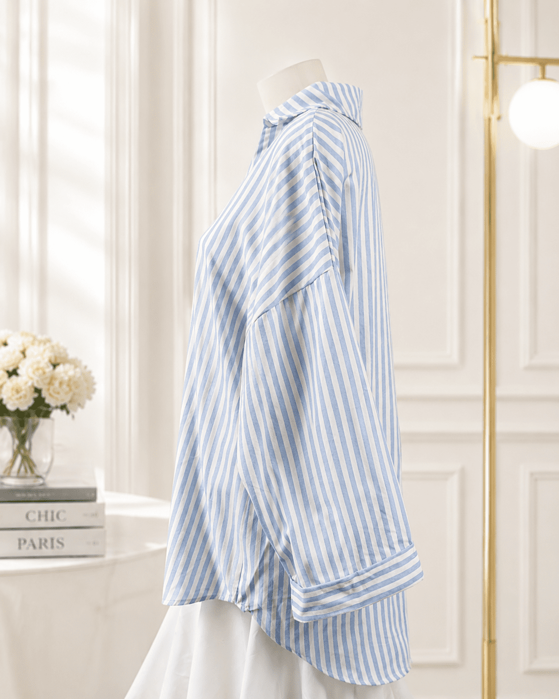 Chemise longue manche 3/4