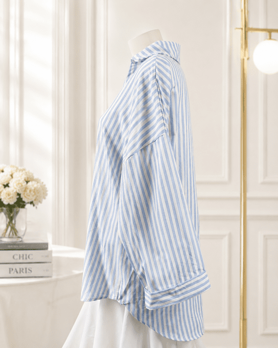 Chemise longue manche 3/4