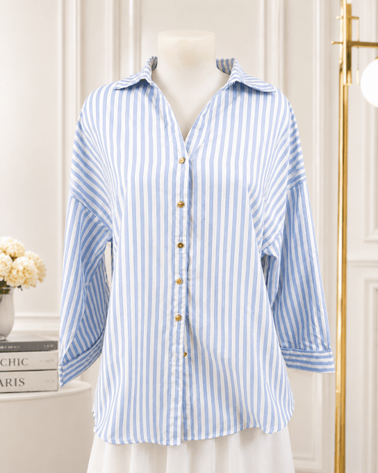 Chemise longue manche 3/4