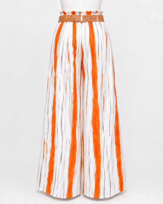 Pantalon palazzo à motifs