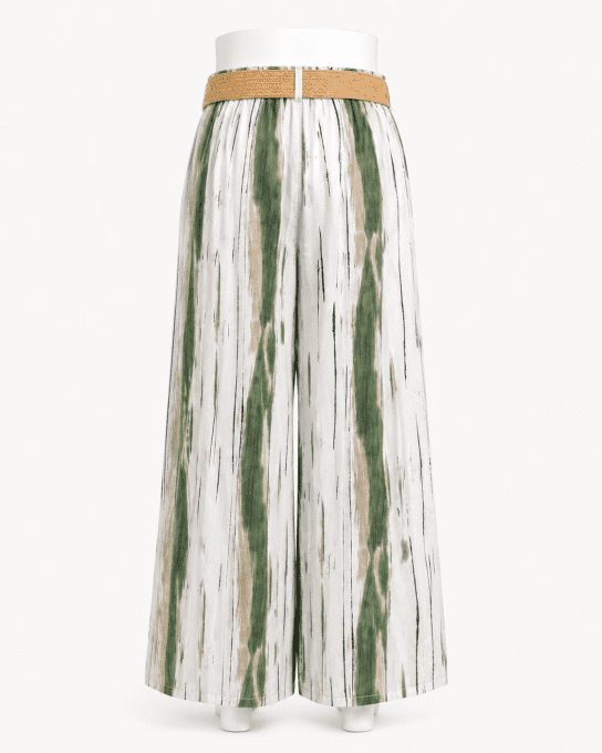 Pantalon palazzo à motifs