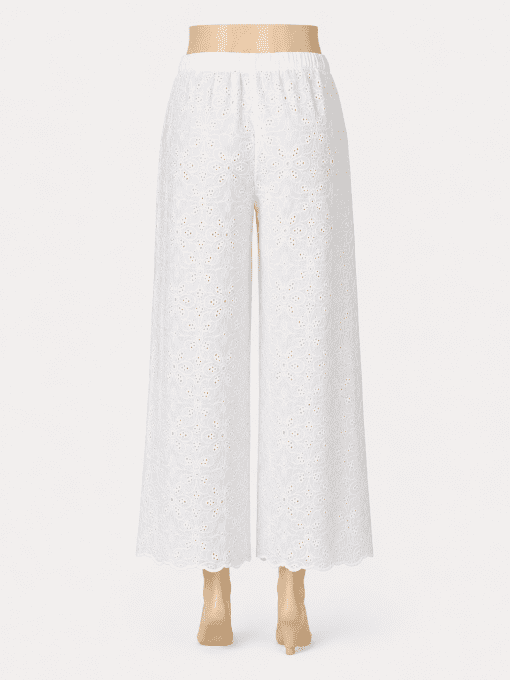 Pantalon broderie anglaise