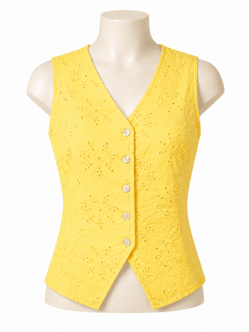 Gilet broderie anglaise