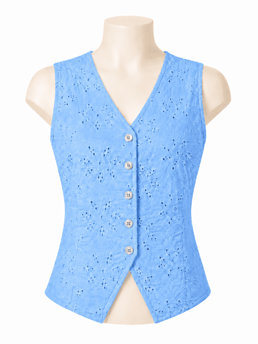 Gilet broderie anglaise