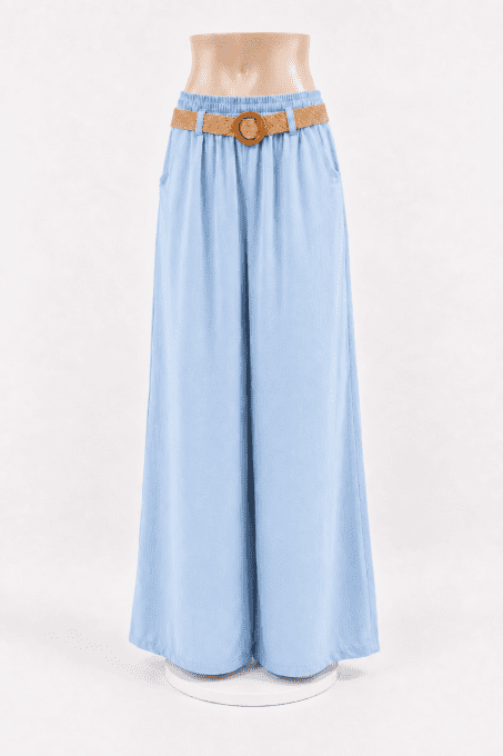 Pantalon Palazzo unie bleu