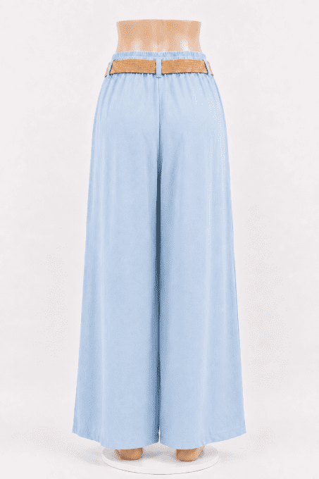 Pantalon Palazzo unie bleu