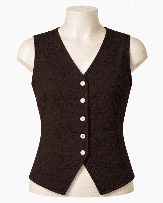 Gilet broderie anglaise