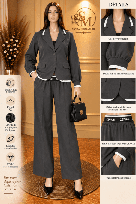 Ensemble Tailleur Sport Chic Femme